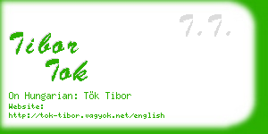 tibor tok business card